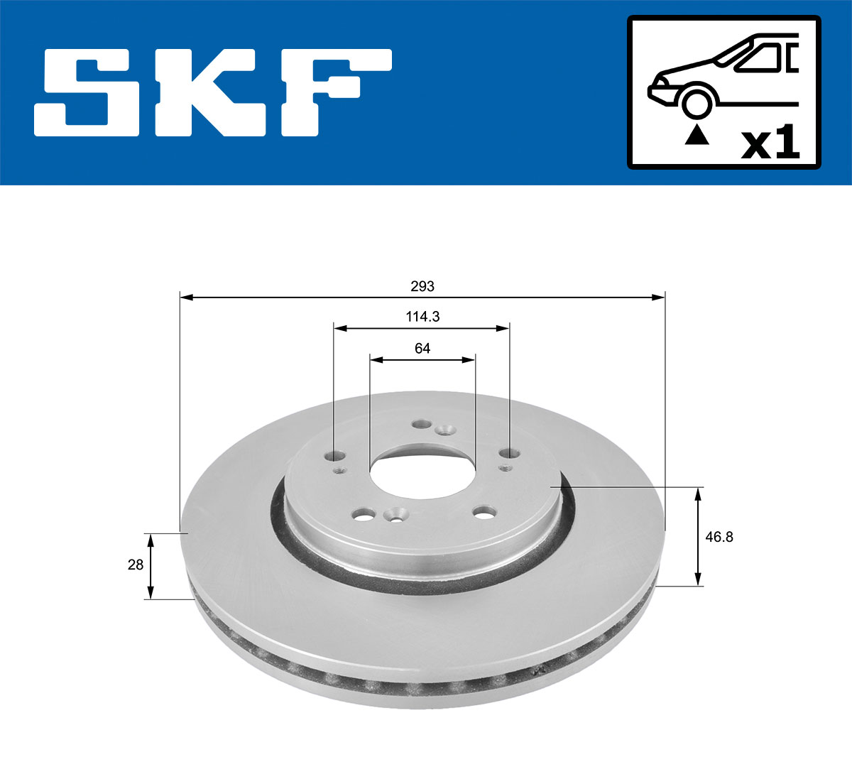 SKF VKBD 80141 V1 Disc frana